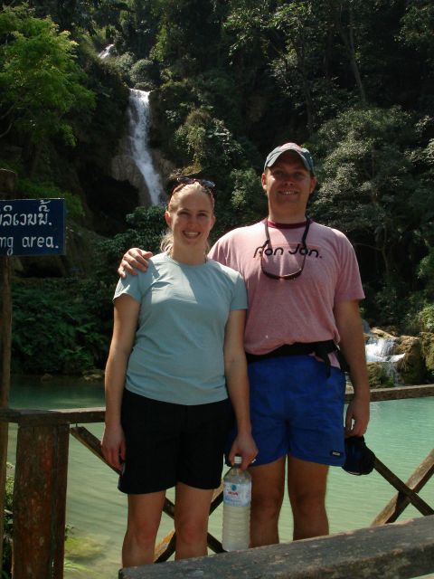 us at laos waterfalls