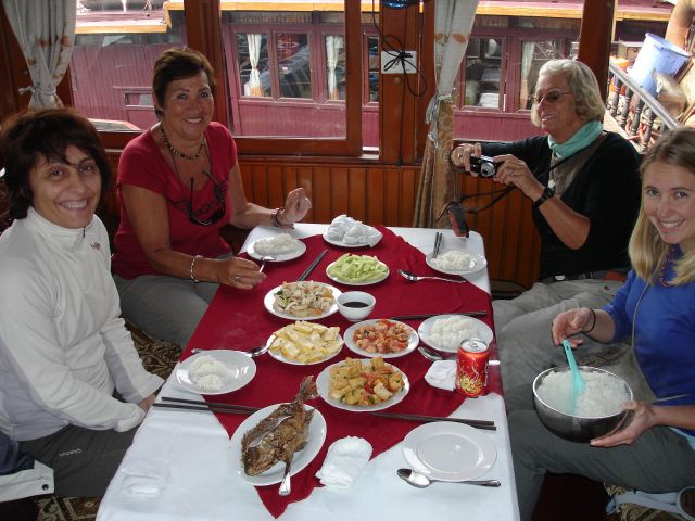 lunch on the boat